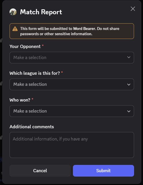 Submission form example